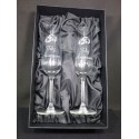 2x Champagne Glasses in a presentation box